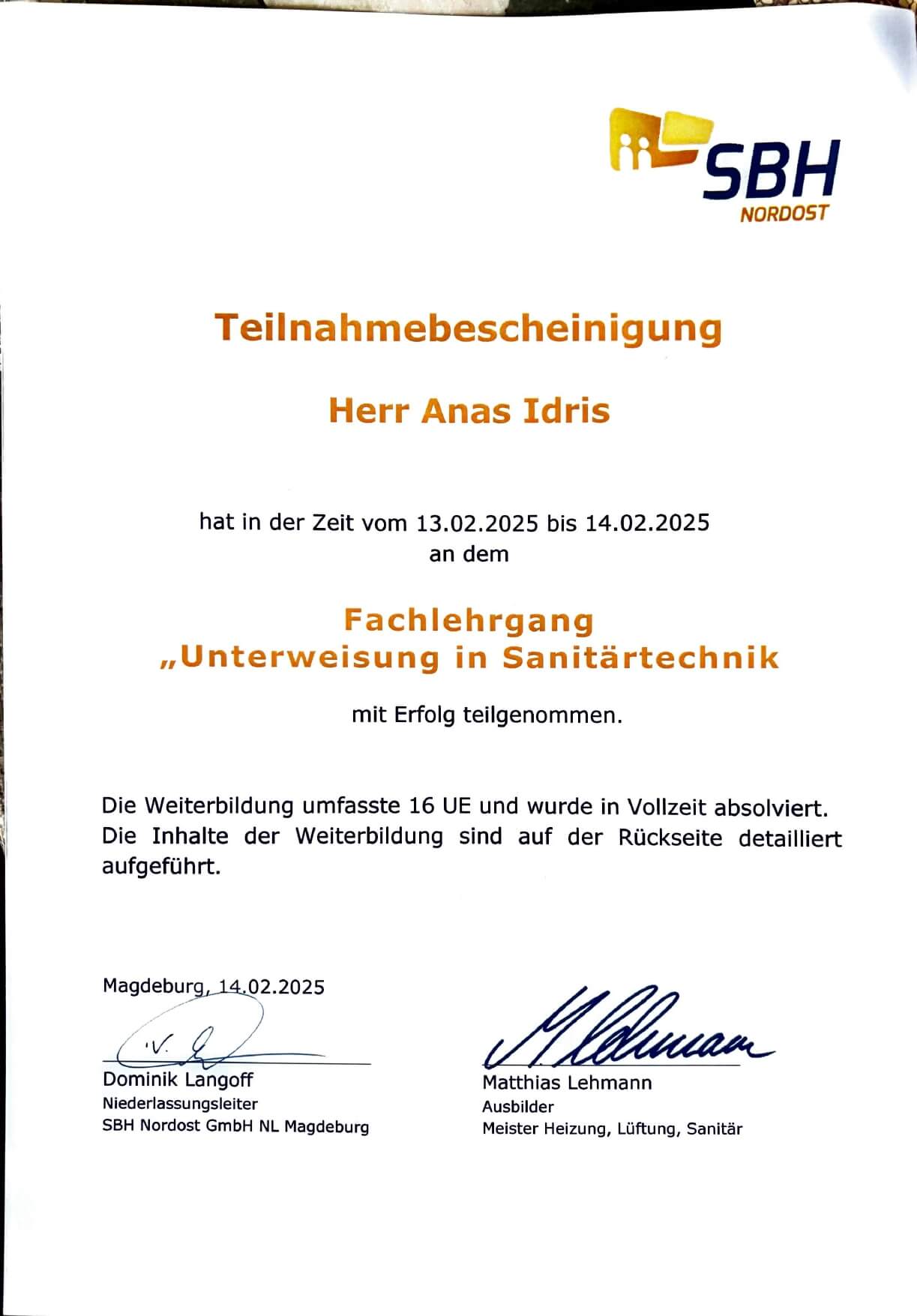 Küchenmontage & Zertifikate
